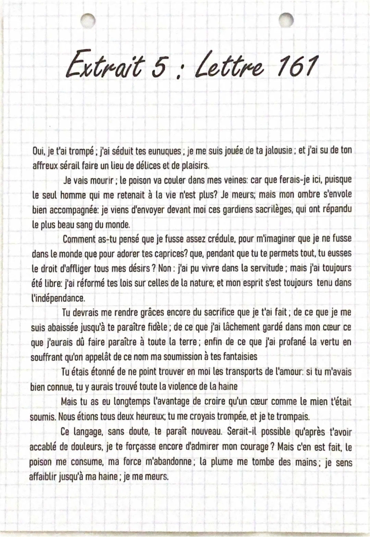 Lettres persanes lettre 161 : analyse, commentaire et résumé simple