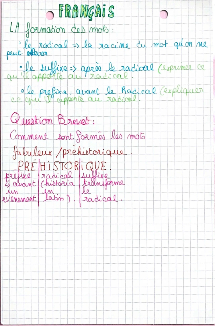 La formation des mots : exemples et exercices PDF pour les 3ème et 6ème