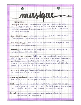 vocabulaire musique 