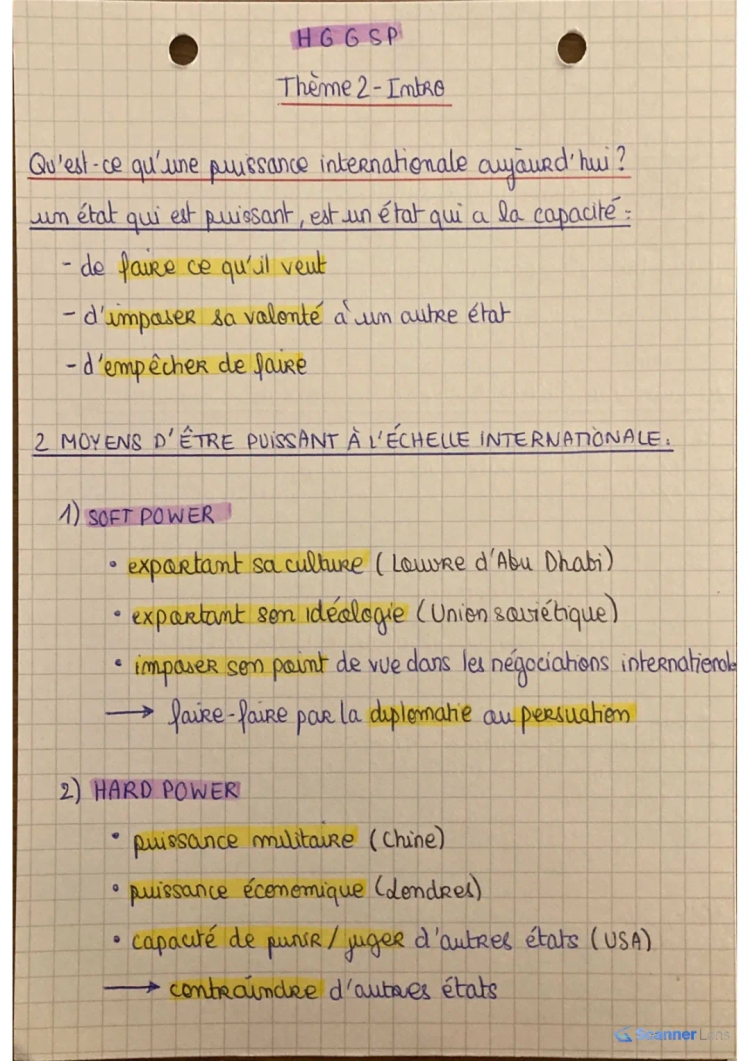 La Puissance Géopolitique et ses Types