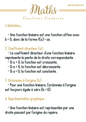 Fonctions linéaires