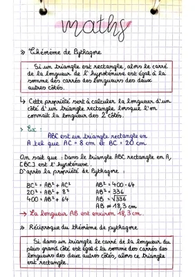 Le Théorème de Pythagore