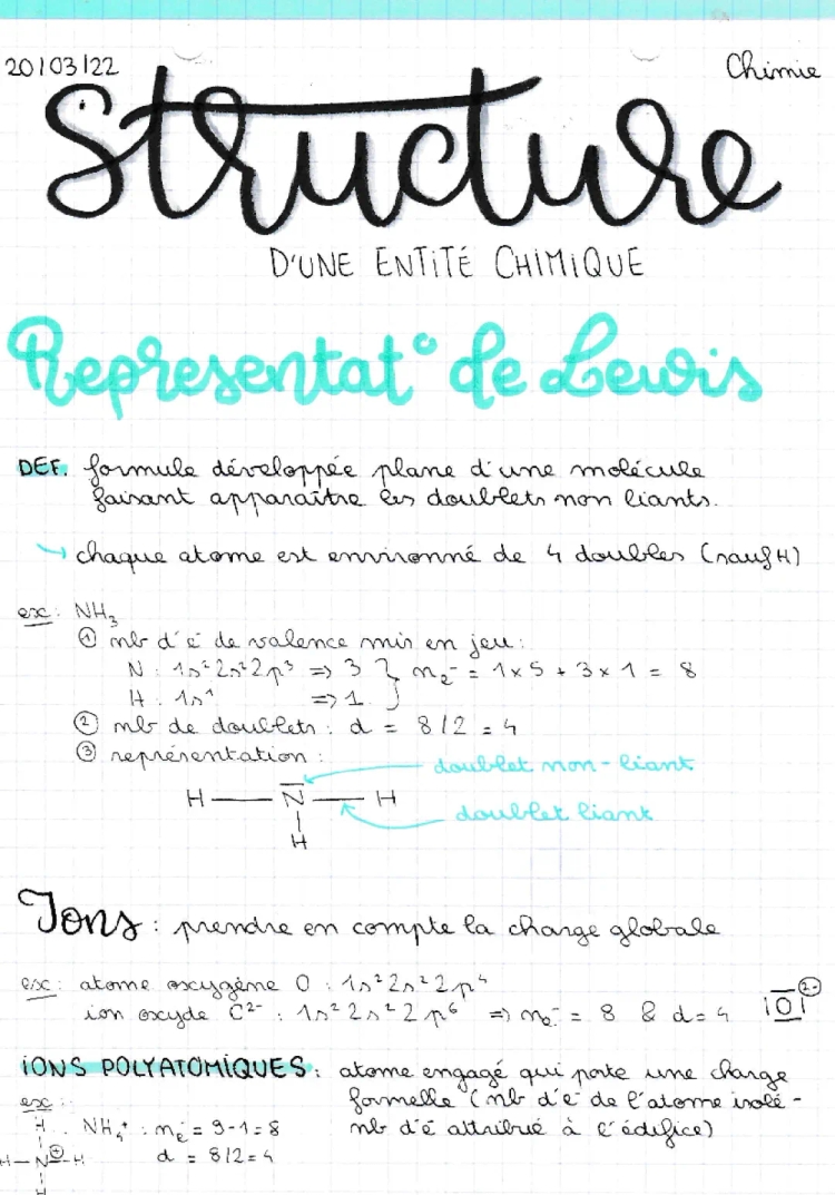 Structure d'une entité chimique