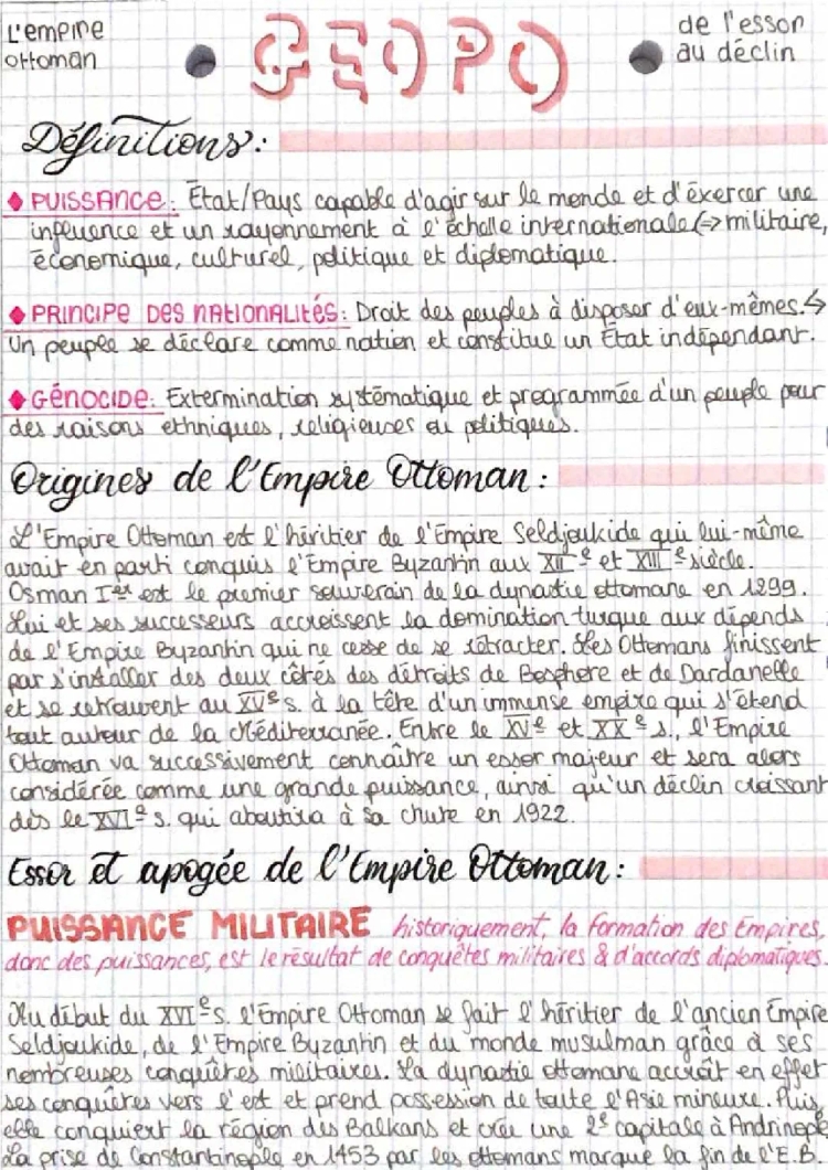 L’essor de l’Empire Ottoman XIIe XVIe siècle 