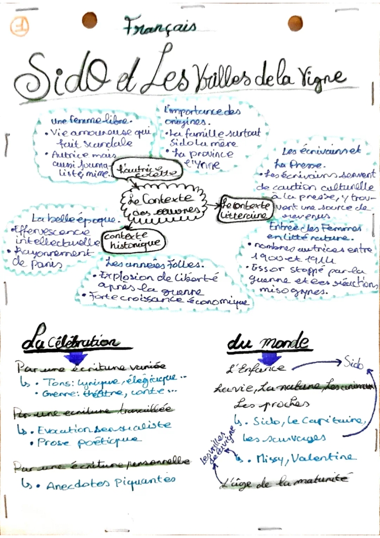 Sido et Les Vrilles de la vigne : Résumé chapitre par chapitre, analyse et PDF