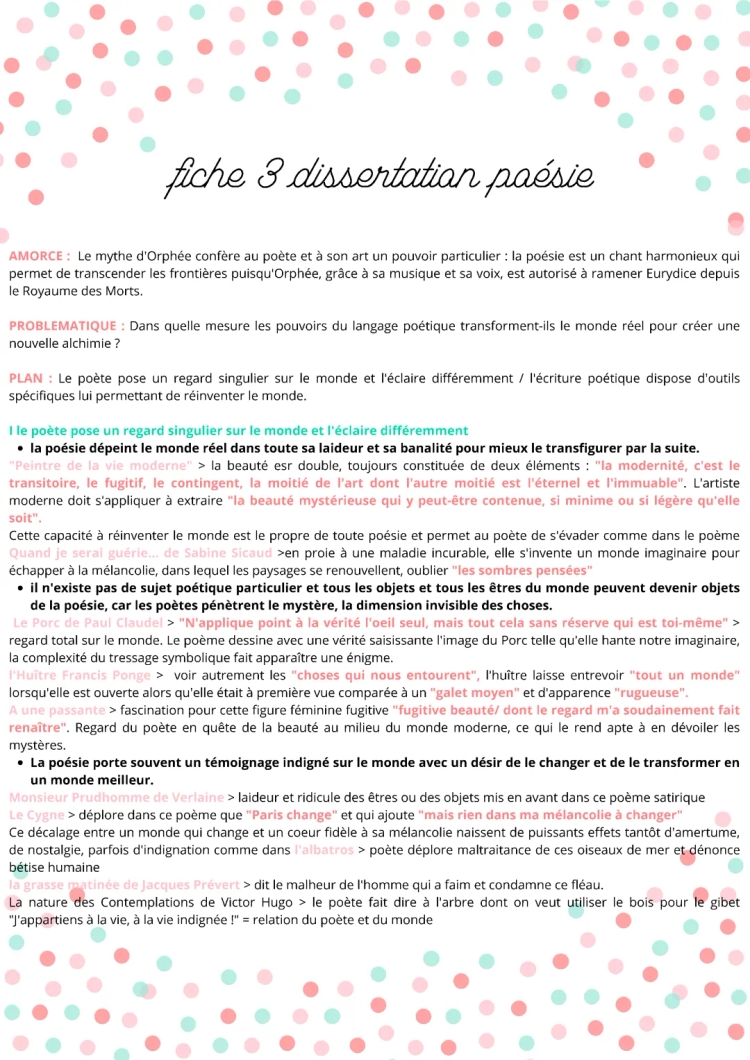 fiche 3 dissertation poésie 