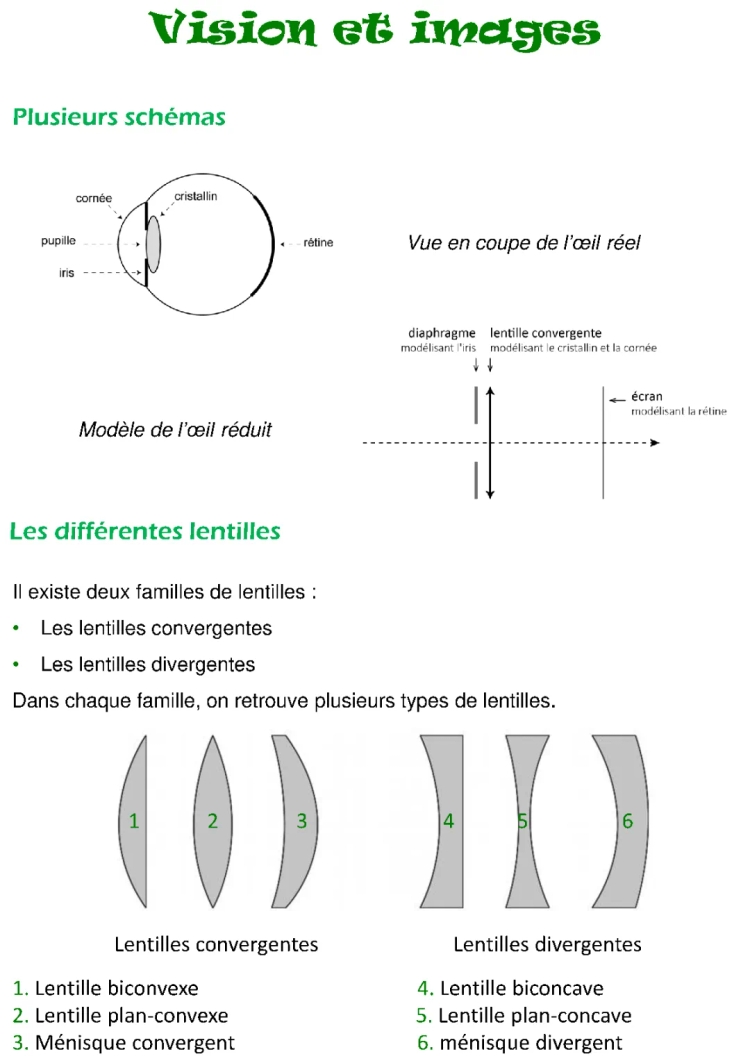 Les Lentilles Convergentes et Divergentes: Cours, Schémas et Exercices Corrigés PDF