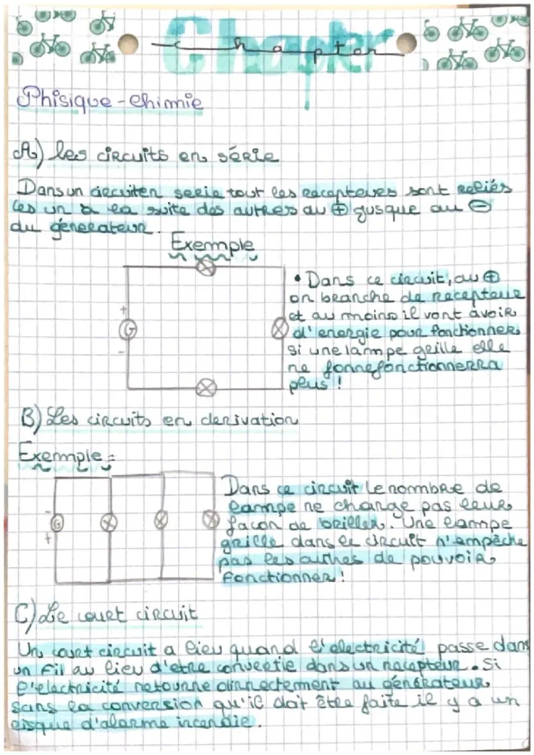 Les différents circuits 