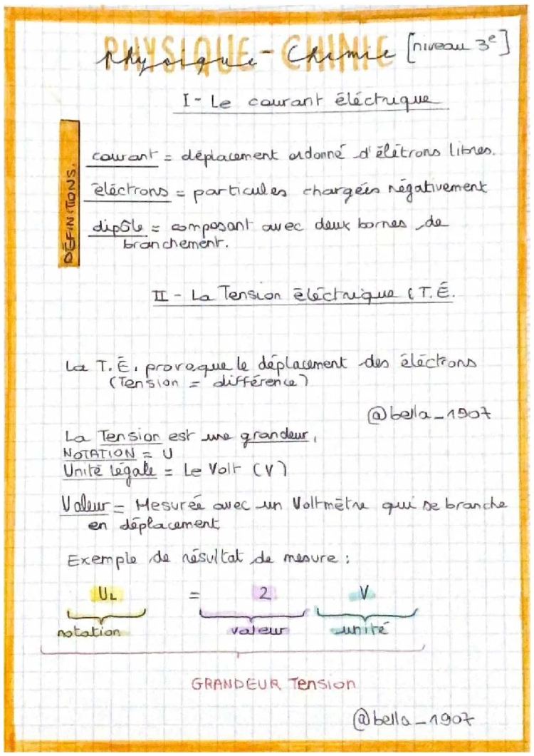 Énergie 1 : Rappels d’électricité 