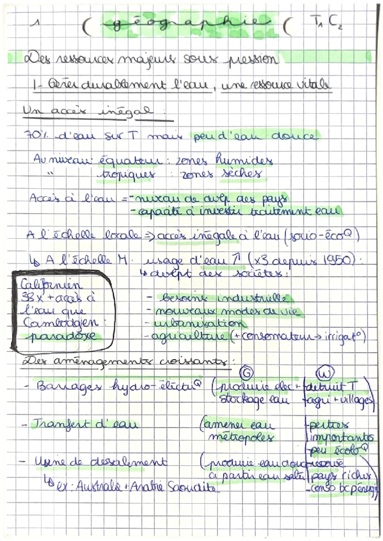 Des ressources majeures sous pression