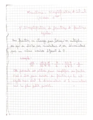 Simplifier des Fractions - Exercices 6ème PDF et Corrigés