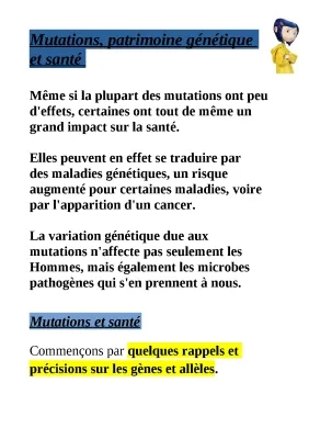 Exemples de mutations génétiques et maladies: Comprendre le patrimoine génétique