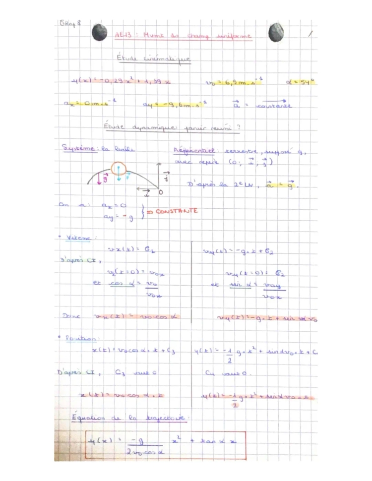 Fiche TP Mécanique