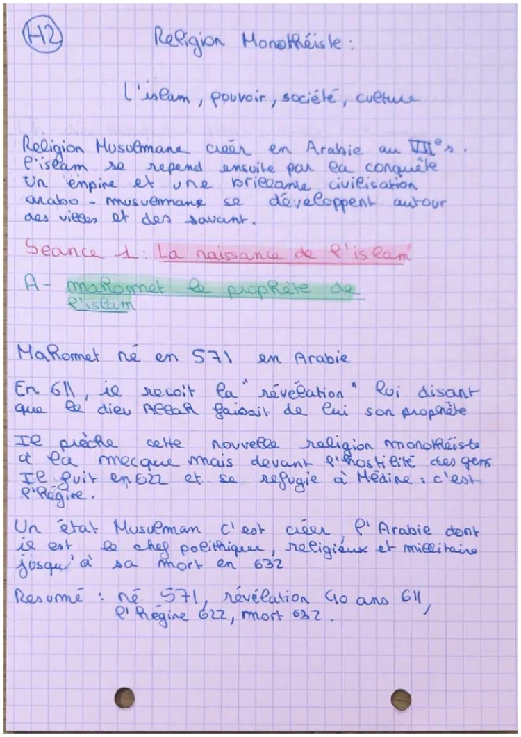 Petit Résumé de la Vie du Prophète Mohammed et les 5 Piliers de l'Islam