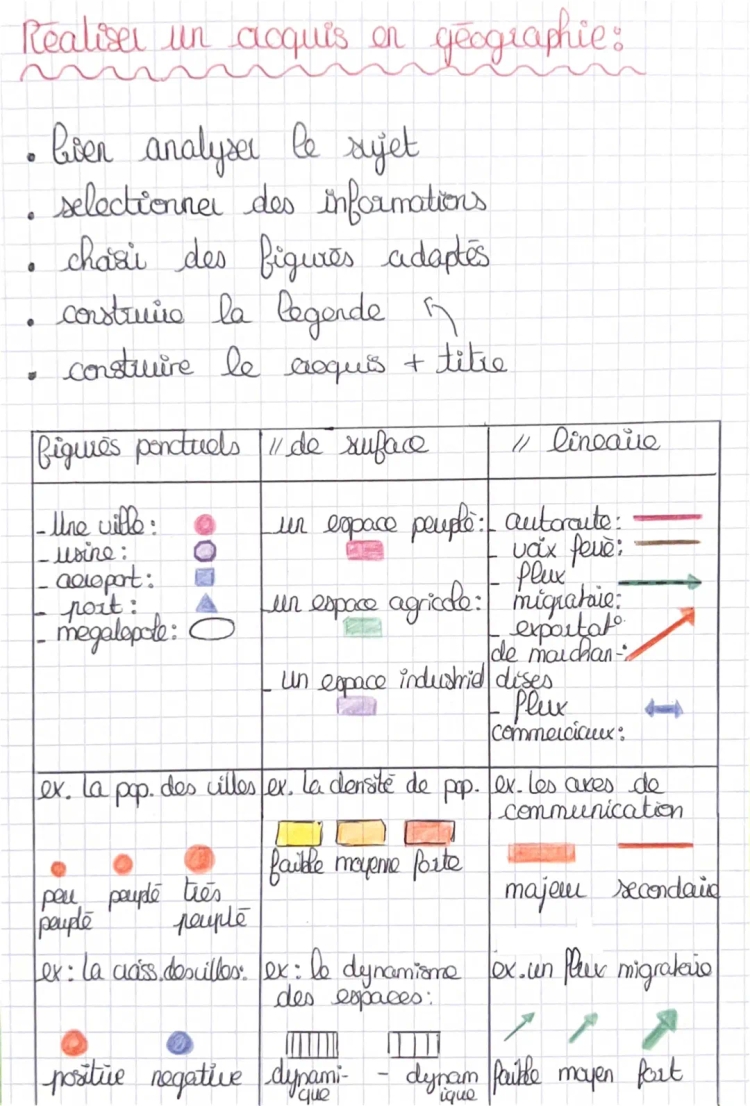 Comment faire un croquis géographie 2nde et Terminale avec exemples et légendes