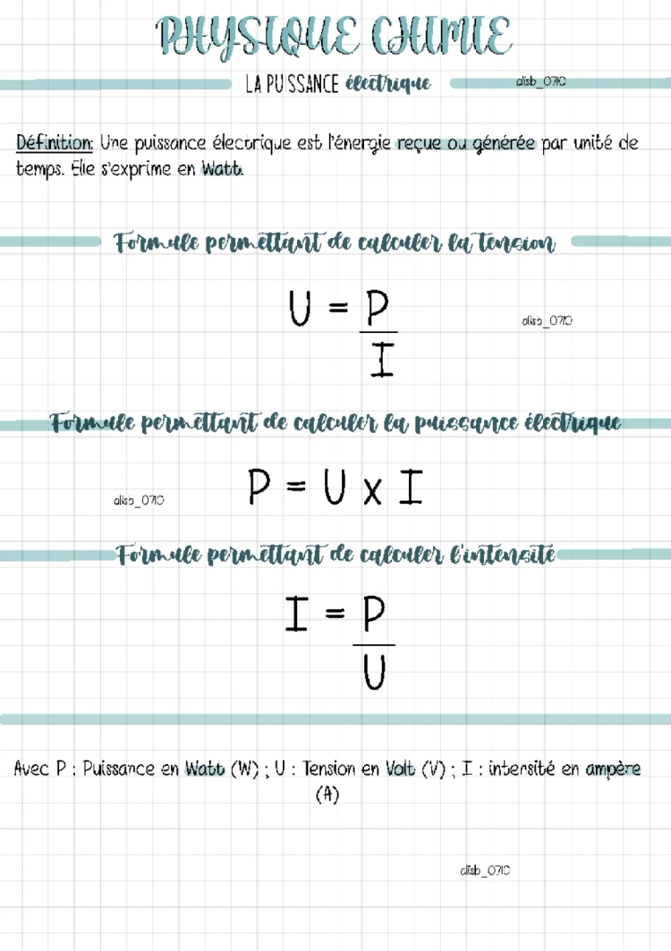 Comment calculer la puissance électrique: formules simples et tableau des formules