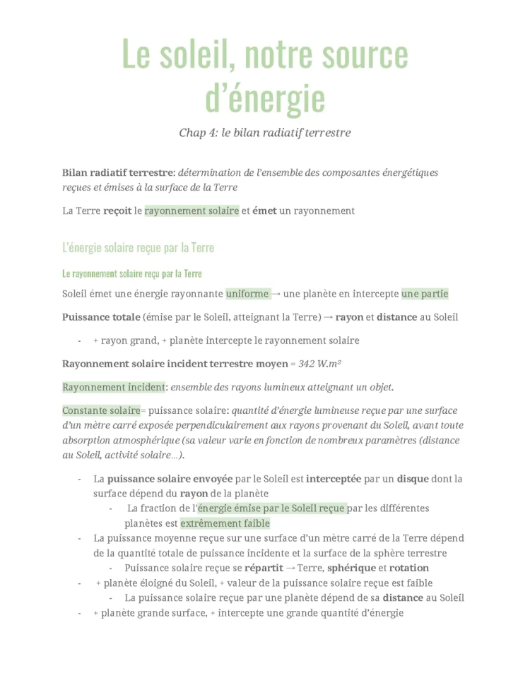 Exercices et Schémas Bilan Radiatif Terrestre PDF - Correction et Formules