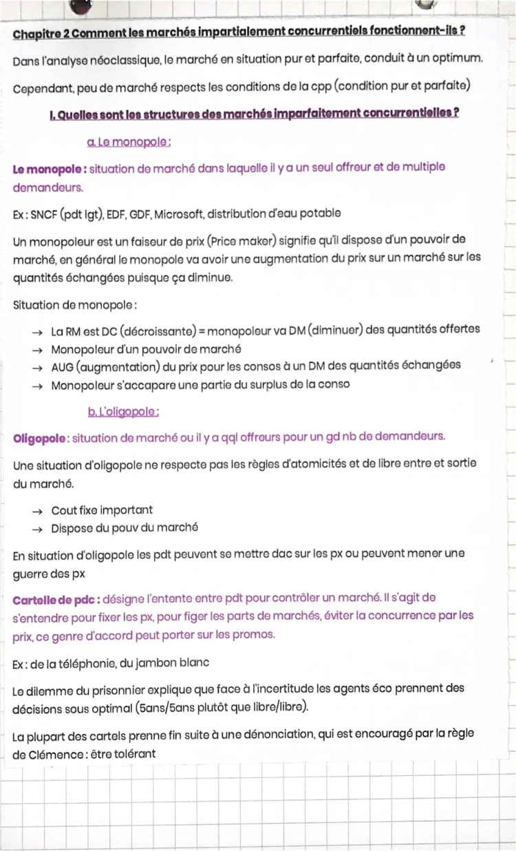 Comment les marchés impartialement concurenciel fonctionne t-il ?