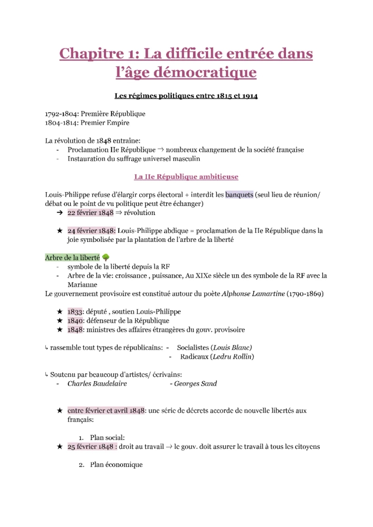 Qu'est-ce qui s'est passé en 1848 ? Révolutions et Suffrage Universel