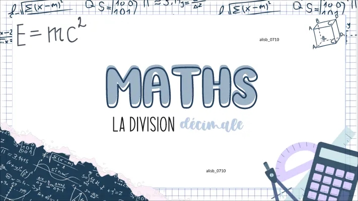 Maths : la division décimale