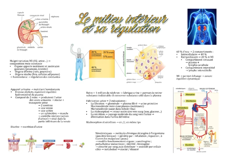 Fiche ST2S BPH : Le milieu intérieur et sa régulation 