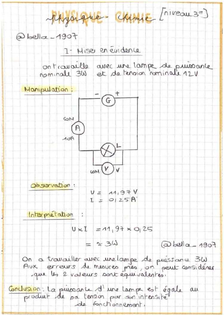 Énergie 2 : La puissance électrique 