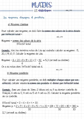 Maths : Statistiques