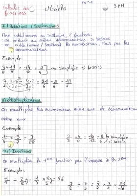 Calcul des Fractions : Exercices Corrigés, Multiplication et Division