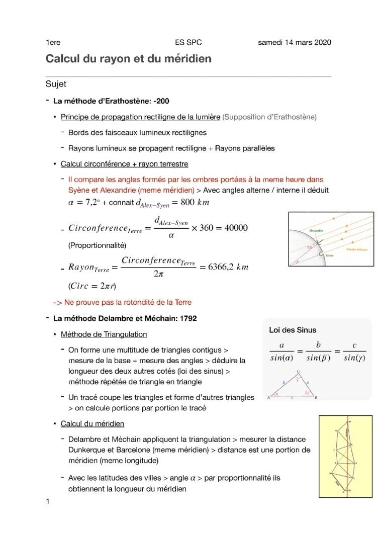 Comment Calculer le Rayon de la Terre avec la Méthode d'Ératosthène et la Triangulation