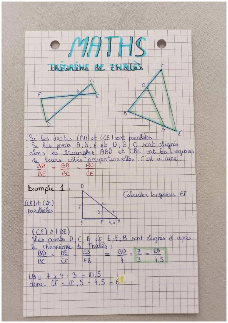 Théorème de Thalès