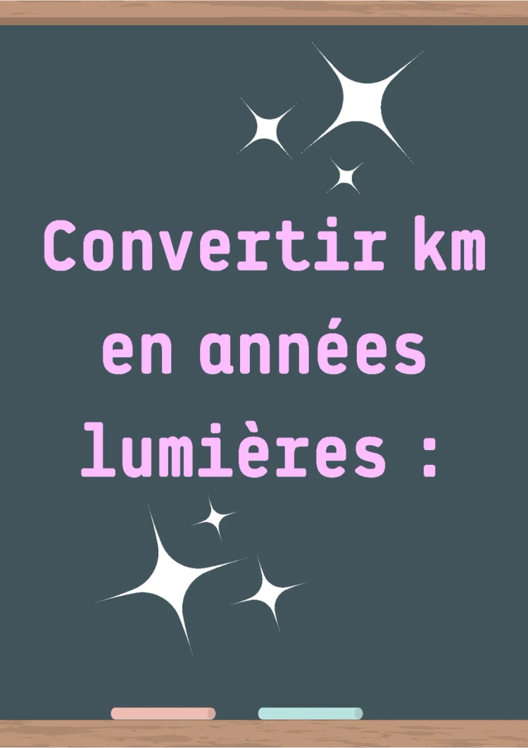 Convertir les km en années lumières