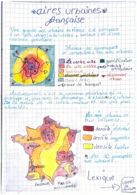 Les Dynamiques des Aires Urbaines en France pour le Brevet 3ème