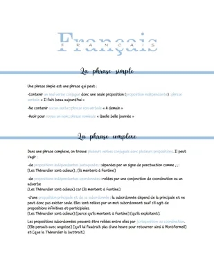 Phrase simple et complexe: Examens, Exercices, Exemples et PDF