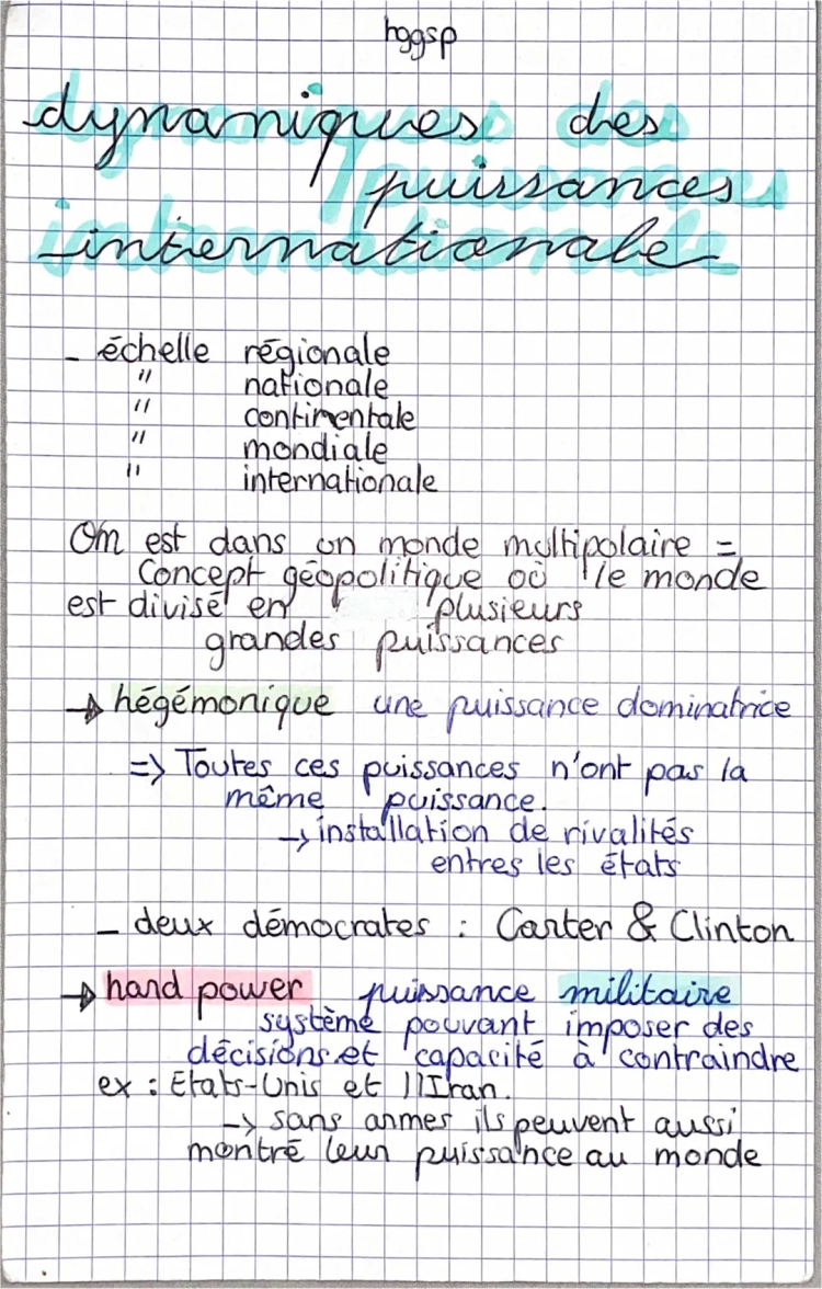 dynamique des puissances internationales