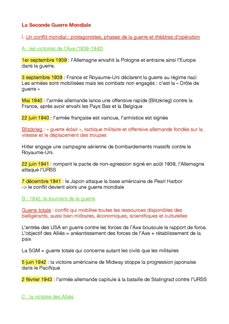 La Seconde Guerre Mondiale: Résumé, Causes, Acteurs, Victoires et Tournant
