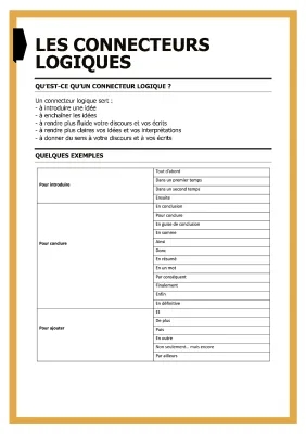 Les Connecteurs Logiques PDF: Tableau et Exercices Corrigés