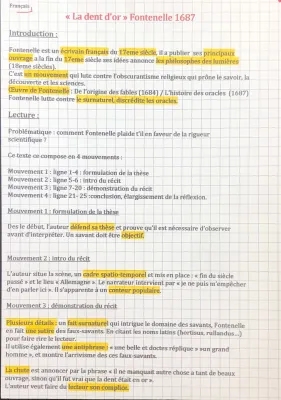 La Dent d'Or de Fontenelle - Résumé et Analyse Faciles