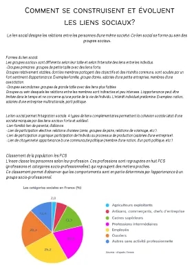 Les différents groupes sociaux et leurs liens - Exemples simples pour comprendre