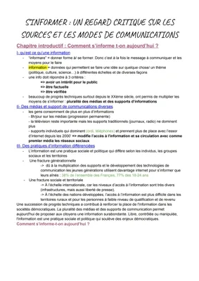 Exemple Composition HGGSP : S'informer & Critiquer les Sources et Communications (Première)