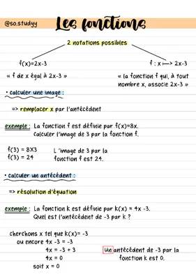 Découvre les Fonctions en Maths: Cours PDF, Exercices 3ème et 4ème