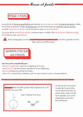 Différence entre masse et poids: formules, définitions et calculs simples