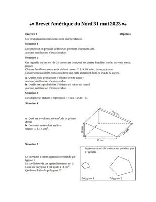 Décomposition en Facteurs Premiers et Probabilité pour le Brevet