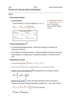 Loi de Coulomb: Exercices Corrigés et Formules Électrostatiques