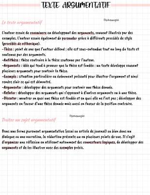 Le texte argumentatif 3ème: Exercices corrigés et exemples PDF