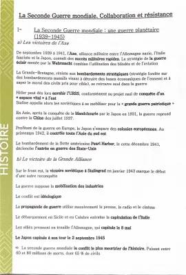 Réviser le brevet d'histoire : Seconde Guerre mondiale, Vichy, Résistance