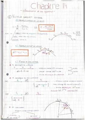 Fiche {Mouvement d’un système} 1ere SPE physique chimie