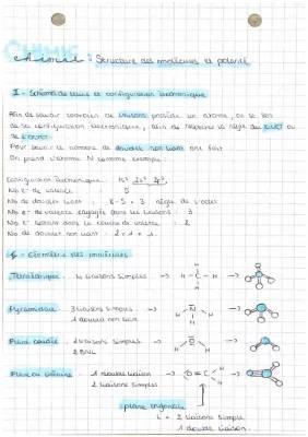 De la structure à la polarité des molécules - Schéma de Lewis et dissolution