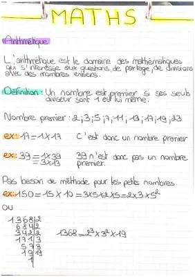 Découvre les Nombres Premiers et la Divisibilité en 4ème et 5ème - Cours et Exercices PDF