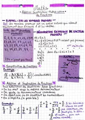 Exercices Corrigés: Addition et Soustraction de Fractions pour les CM2 et 4ème