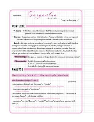 Analyse Linéaire du Prologue de Gargantua : Fiches Bac et Commentaires